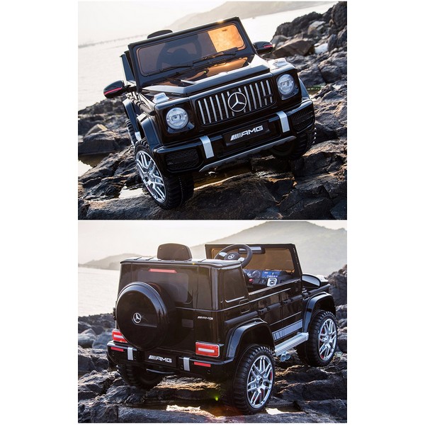 Продукт Акумулаторен джип Mercedes Benz G63 Licensed 4X4 , с меки гуми и кожена седалка - 0 - BG Hlapeta